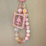 ✨ Handmade Pink Paradise Bag Charm Keychain ✨