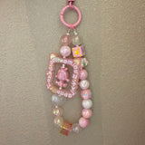 ✨ Handmade Pink Paradise Bag Charm Keychain ✨
