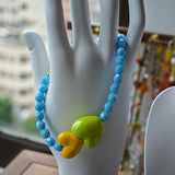 AZURE EMBRACE - Sky Blue Glass Bead Necklace & Bracelet Set | Summer's Love Song