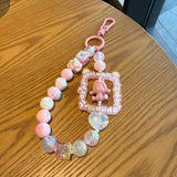 ✨ Handmade Pink Paradise Bag Charm Keychain ✨