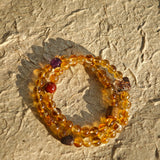 Citrine & Agarwood Layered Healing Bracelet Stack|Handmade Unique Crystal Jewelry