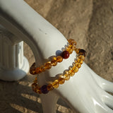 Citrine & Agarwood Layered Healing Bracelet Stack|Handmade Unique Crystal Jewelry