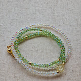Handmade Sparkling Artificial Crystal Necklace & Bracelet - 174 Beads of Radiance