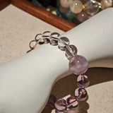 Celestial Amethyst & Clear Quartz Bracelet – Stardust Serenade