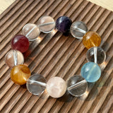 Clear Quartz Multi-Gemstone Crystal Bracelet