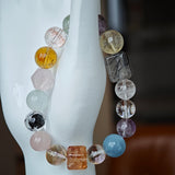 Multi-Gem Crystal Bracelet - Rainbow Aura