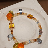 Handmade Juicy Citrus Bracelet with Czech Beads