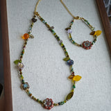 Handmade Necklace and Bracelet Set - Jungle Sonata