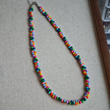 Rainbow Ripple Waterdrop Necklace – Handmade Summer Jewelry