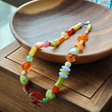 Handmade Necklace – Sugar Glow Cascade A Summer Dream on Your Neck
