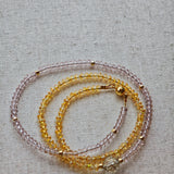 Handmade Sparkling Artificial Crystal Necklace & Bracelet - 174 Beads of Radiance