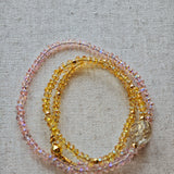 Handmade Sparkling Artificial Crystal Necklace & Bracelet - 174 Beads of Radiance