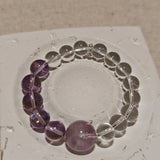 Celestial Amethyst & Clear Quartz Bracelet – Stardust Serenade