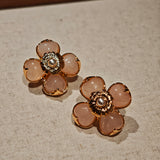 Four-Petal Bloom Stud Earrings – Where Nature Meets Minimalist Chic