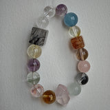 Multi-Gem Crystal Bracelet - Rainbow Aura