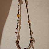 Vintage Amber Czech Glass Bead Necklace – Handmade with Love