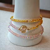 Handmade Sparkling Artificial Crystal Necklace & Bracelet - 174 Beads of Radiance