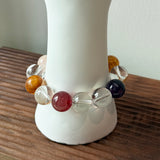 Clear Quartz Multi-Gemstone Crystal Bracelet
