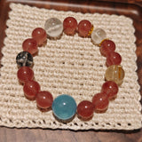 Pigeon Blood Red Strawberry Quartz Bracelet