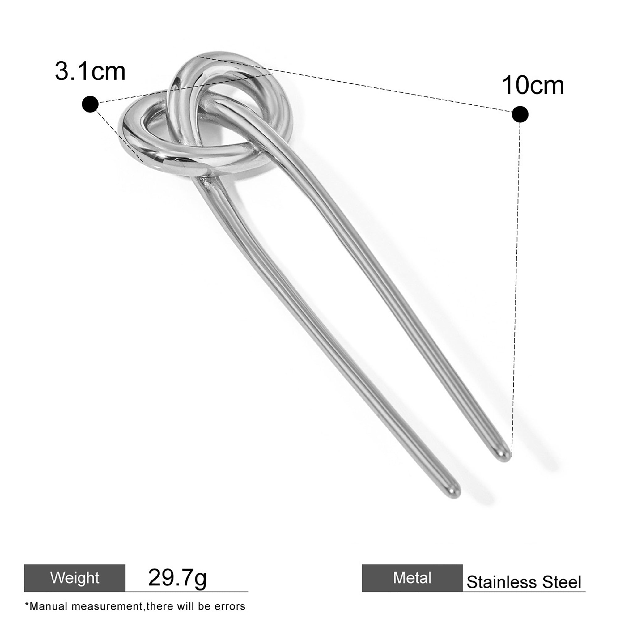Minimalist Stainless Steel U-Shaped Hairpin