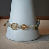 Handmade Bracelet with Czech Beads and Crystals - Crystal Tide