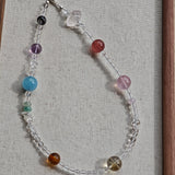 Handmade Clear Quartz Necklace with Multi-Gemstone