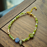 Handmade Bracelet with Flora Accents