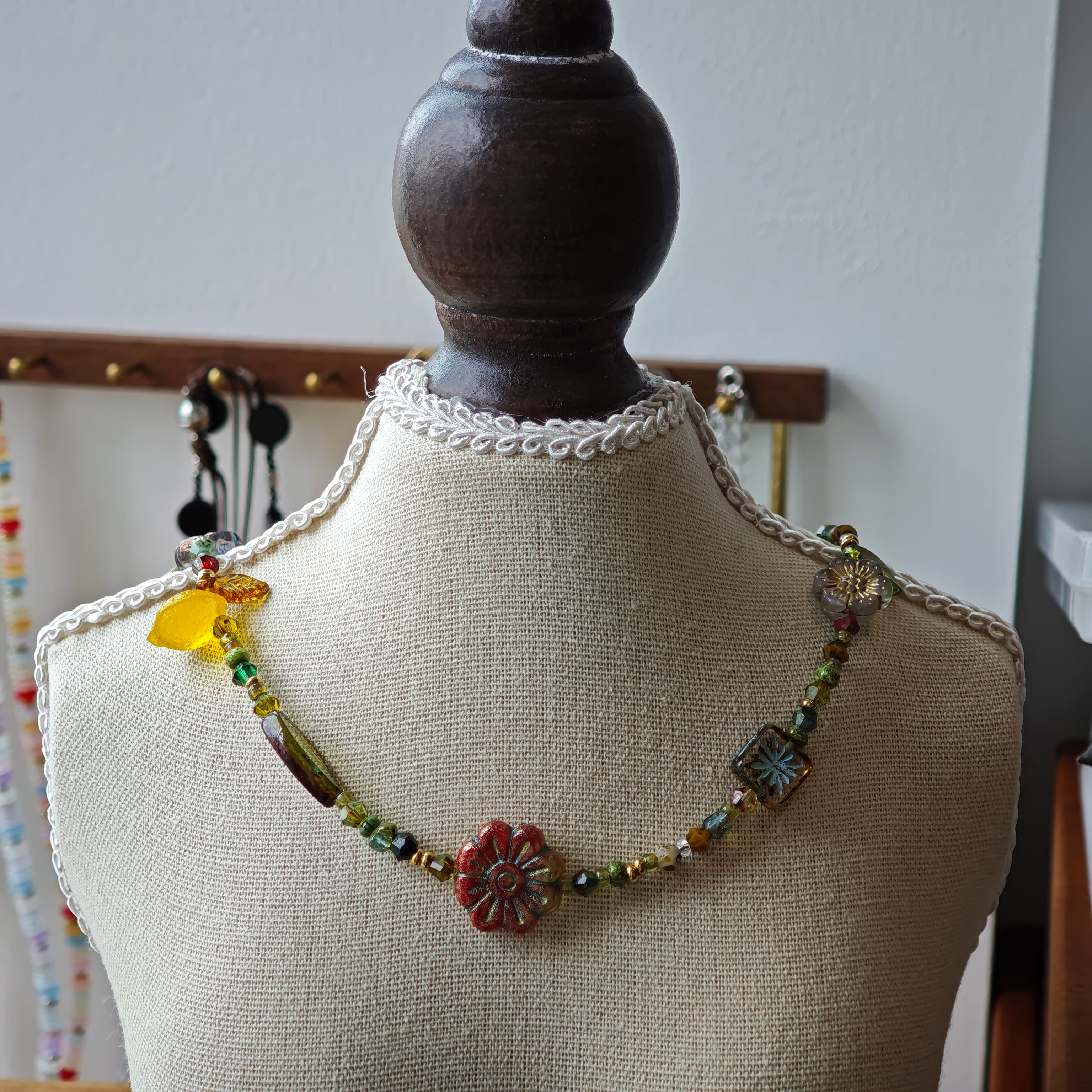 Handmade Necklace and Bracelet Set - Jungle Sonata