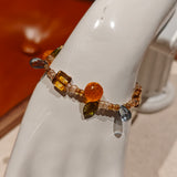 Handmade Juicy Citrus Bracelet with Czech Beads