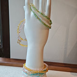 Handmade Sparkling Artificial Crystal Necklace & Bracelet - 174 Beads of Radiance