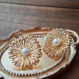 Luna Bloom Studs - Floral Pearl Earrings for Everyday Elegance