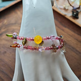 Handmade Bracelet Pink Lemonade Customized Jewelry