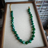 Green Agate Beaded Necklace – Embrace Summer's Radiance
