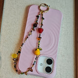 Mobile Phone Strap & Bag Charm Made of Czech Glass Bead