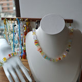 Macaron Necklace & Bracelet Set – Candy-Colored Glass Bead Jewelry for Summer