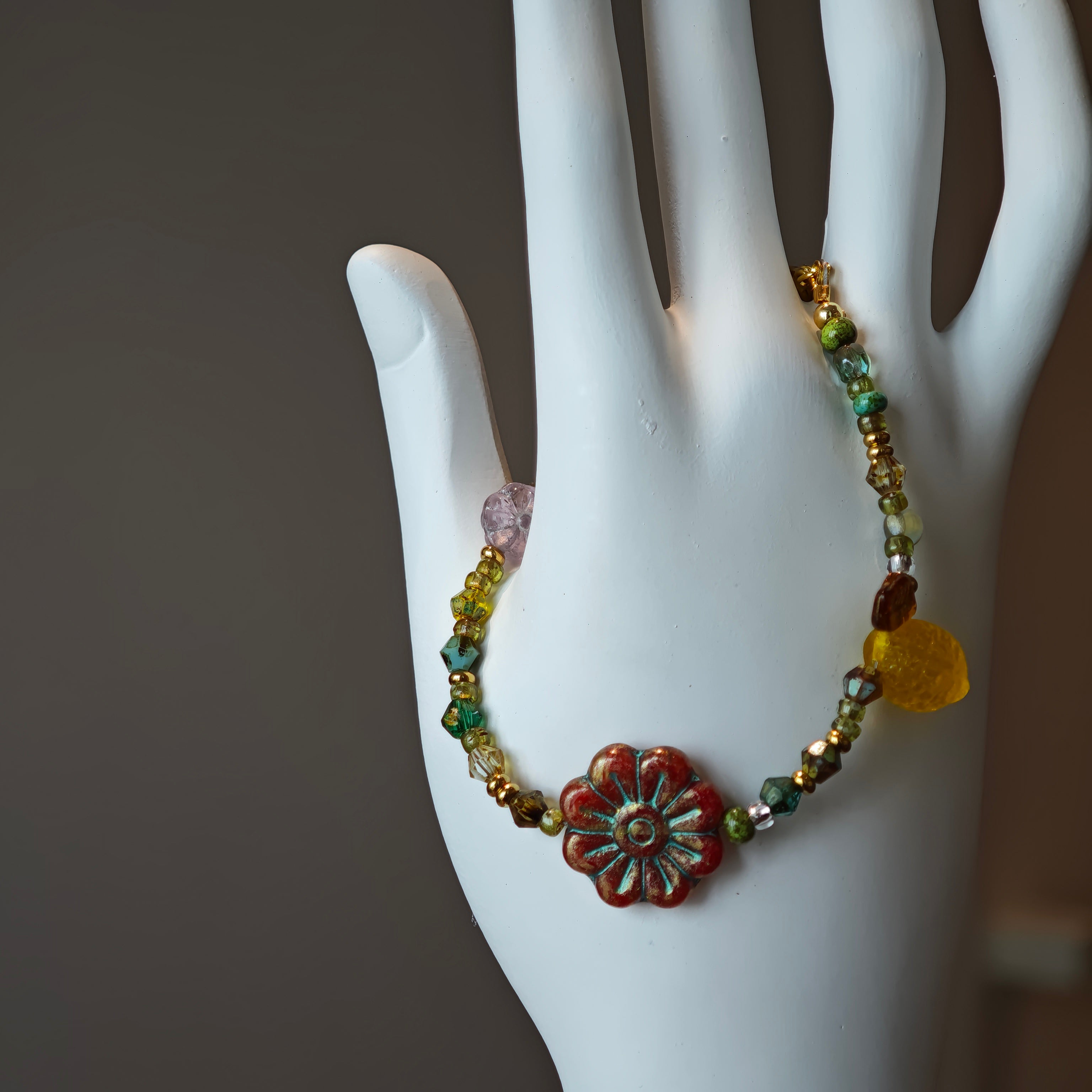 Handmade Necklace and Bracelet Set - Jungle Sonata