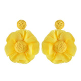 Bohemian Style Fabric Raffia Earrings
