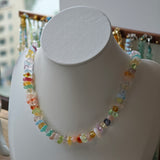 Macaron Necklace & Bracelet Set – Candy-Colored Glass Bead Jewelry for Summer
