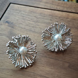 Luna Bloom Studs - Floral Pearl Earrings for Everyday Elegance