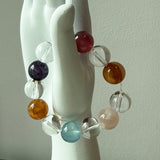Clear Quartz Multi-Gemstone Crystal Bracelet