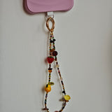 Mobile Phone Strap & Bag Charm Made of Czech Glass Bead
