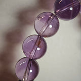 Amethyst Butterfly Bracelet with Silver Obsidian and Black Agate