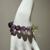 From February’s amethyst birthstone to November’s citrine sunshine, this silver-dusted crystal bracelet celebrates every month in color.