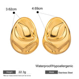 Classic Black and Gold Stud Earrings with Geometric Shape