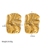 Classic Black and Gold Stud Earrings with Geometric Shape.