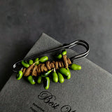 Handmade Botanical Berry Brooch – Forest-Inspired Faux Fruit Pin for Effortless Styling