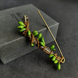Handmade Botanical Berry Brooch – Forest-Inspired Faux Fruit Pin for Effortless Styling