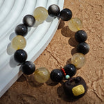Wear the storm of silver obsidian and the sunrise of golden rutile, laced with agarwood soul and Nanhong heart.