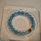 Aquamarine and Red Rutilated Quartz Bracelet - Limited Edition Spiritual Jewelry