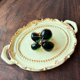 Each piece in this ring and earring set is meticulously crafted from natural mother-of-pearl, showcasing its naturally radiant luster. The large floral design is the main feature of the ring, with rich, vintage-inspired colors and unique natural textures, making each piece one-of-a-kind.